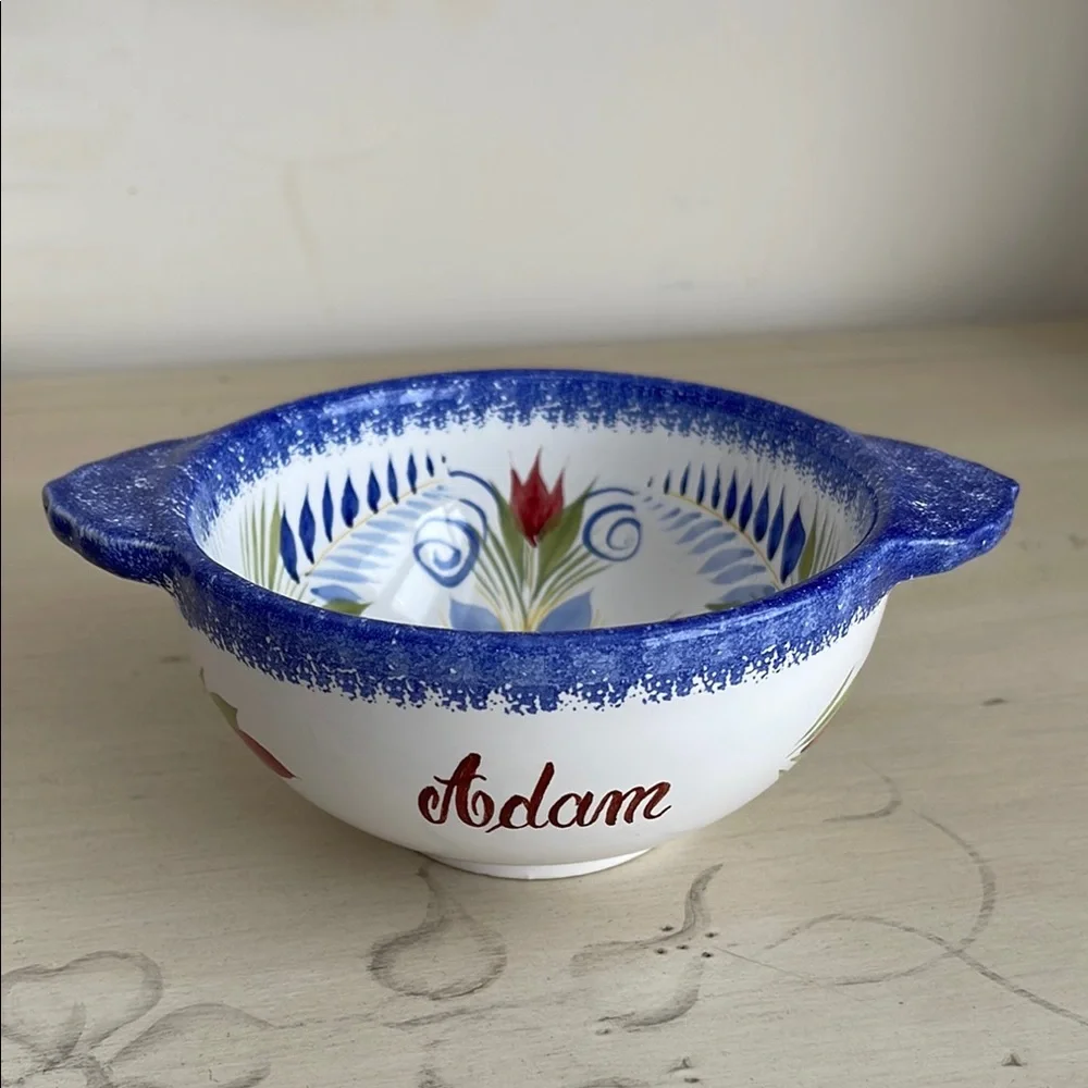 HB HENRIOT HANDPAINTED ADAM Ceramic BOWL